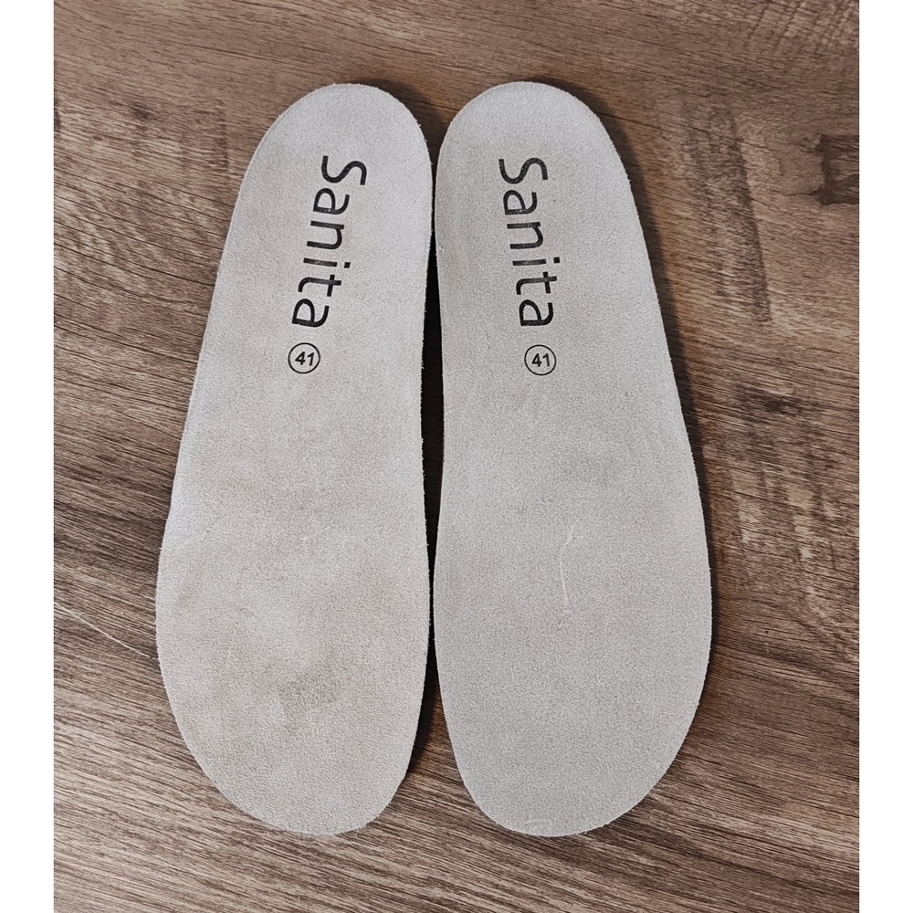 Sanita Insole Replacement Footbeds Unisex EU 41 Tan Suede Cork Arch Support
